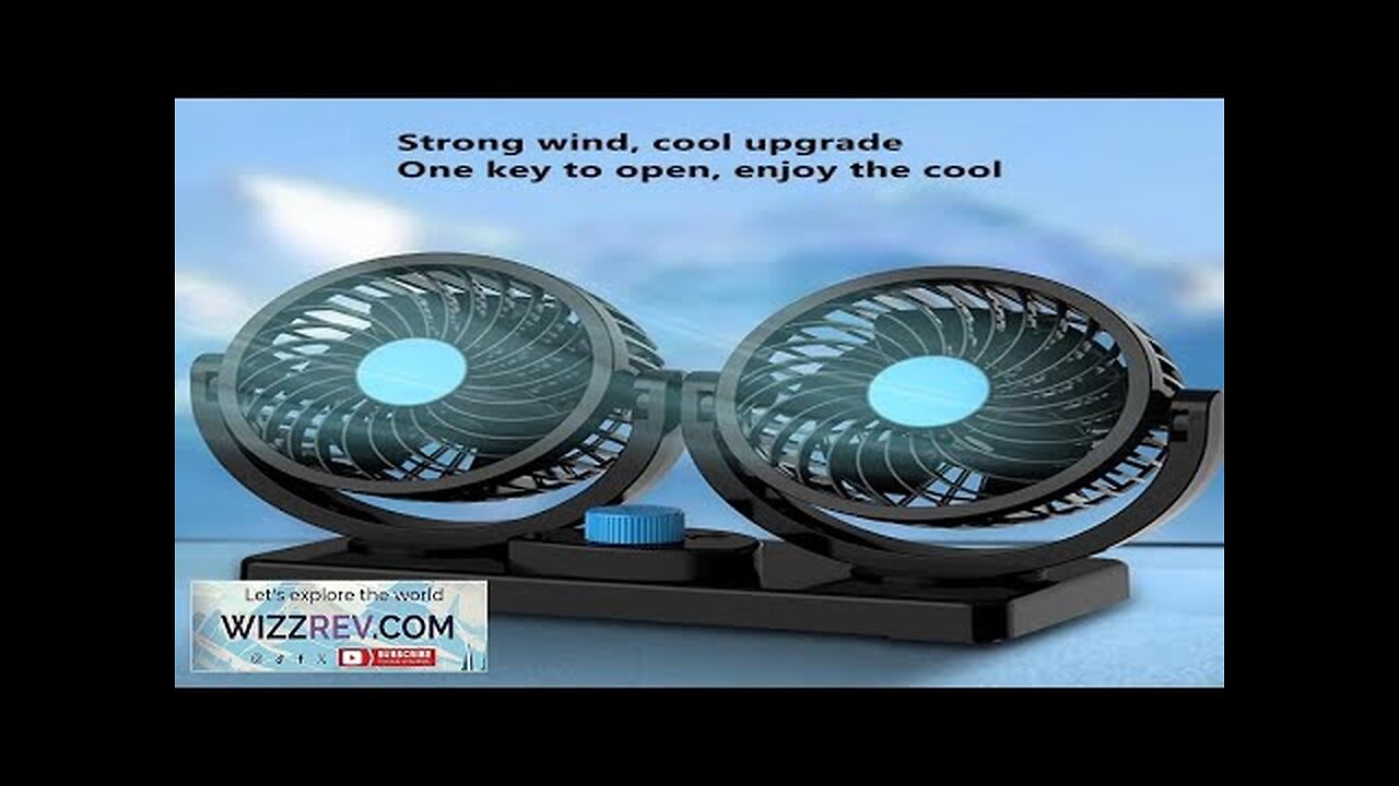 12V 24v Cooling Aircon Dual Headed Car Fan 360 Degree Rotation Review