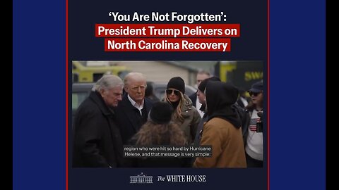 ⚡The White House release: “You Are Not Forgotten Any Longer”