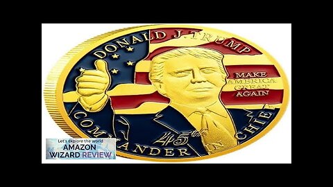 1Pcs Donald Trump Commander in Chief CIC Political Coin Challenge Coin President Review