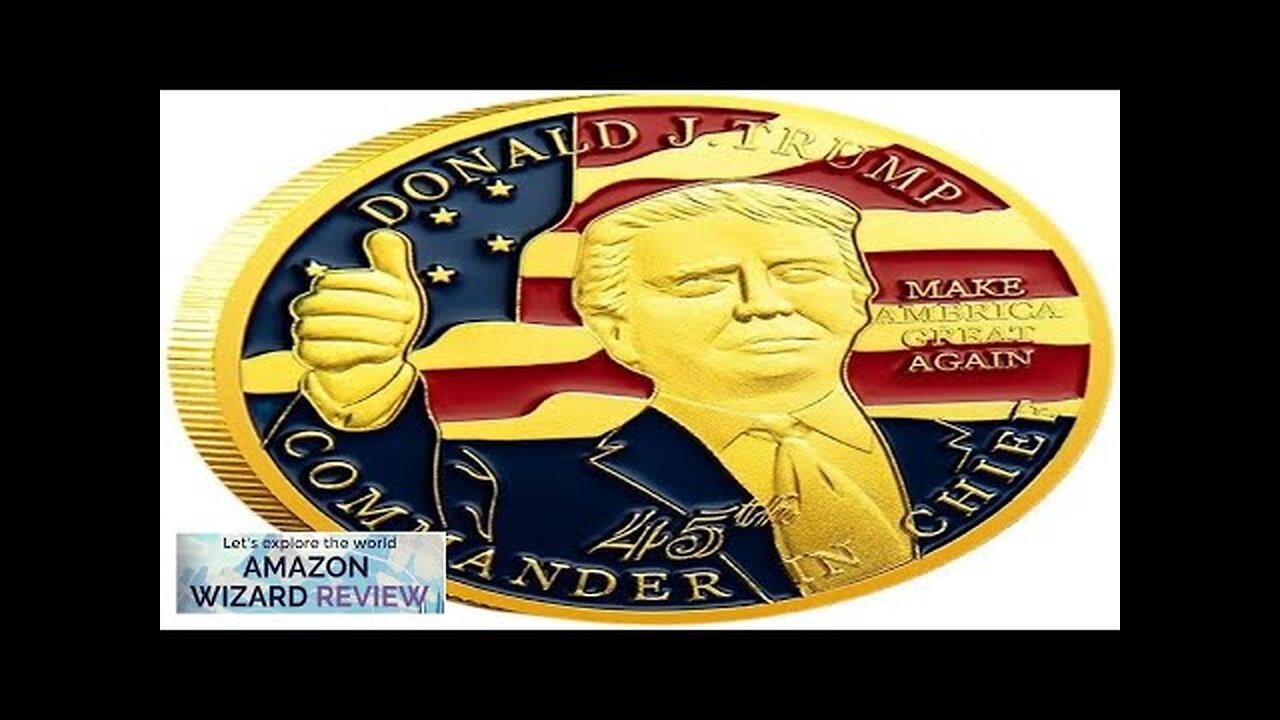 1Pcs Donald Trump Commander in Chief CIC Political Coin Challenge Coin President Review