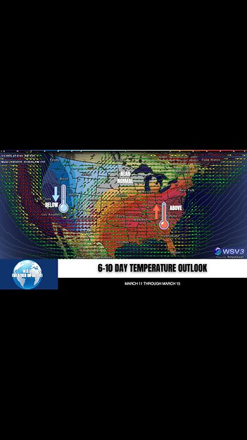 🌡️ Big Temp Swings! Cold West, Warm East Next 6-10 Days! #shorts #weatherupdate #forecast