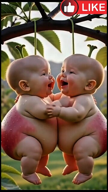 A strange apple tree grew in our garden, shaped like a human. AI generate funny and Strange video