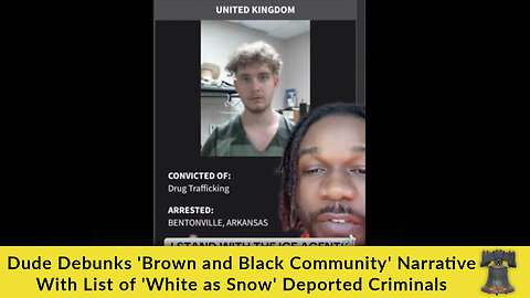 Dude Debunks 'Brown and Black Community' Narrative With List of 'White as Snow' Deported Criminals