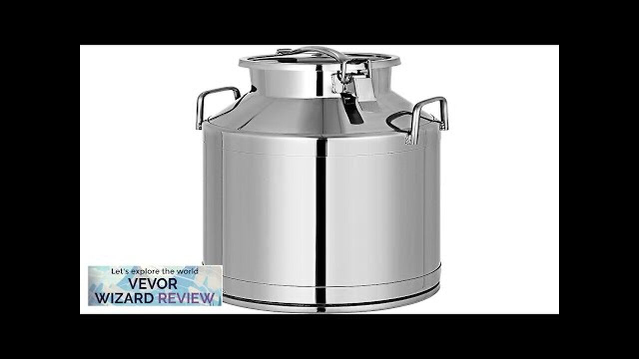 50 Liter (13.25 Gallon) Stainless Steel Milk Can – Heavy Duty Sealed Lid Pail For Wine, Milk, Brewing, Storage, 380mm Diameter, 1mm Thickness