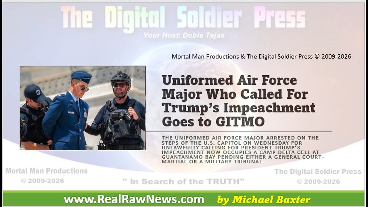 Uniformed Air Force Major Who Called For Trump’s Impeachment Goes to GITMO