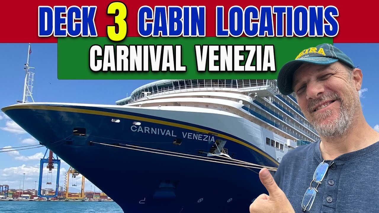 Carnival Venezia. Cabin Locations. Deck 3.
