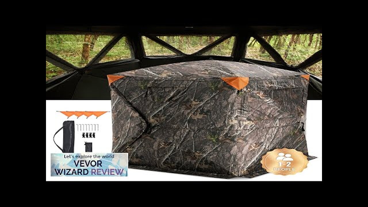 VEVOR Hunting Blind 270° See Through Ground Blind 1-2 Person Pop Review