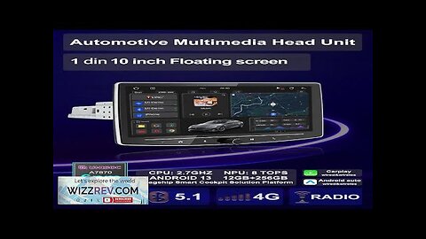 Android 13 1 Din Floating screen car auto Universal Multimedia AI voice Review