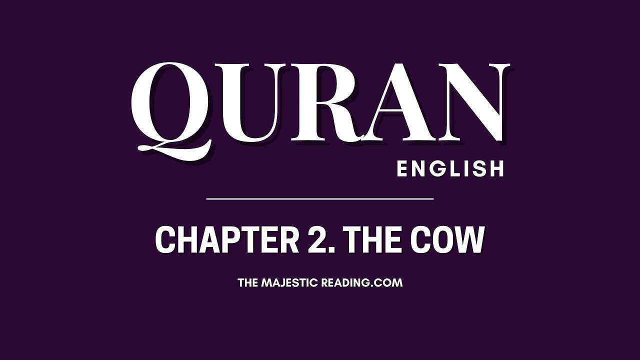 Chapter 2 - The Cow - Quran English