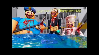 NIGHTMARE WATER MODE! BARRY'S PRISON RUN! A lot of Nightmare MR FUNNY, PAPA PIZZA (#Obby) #Roblox
