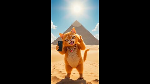 Ai Cat Egyptian Pyramid Advanture #cat #catshorts #viralshorts #viralcats #aicat