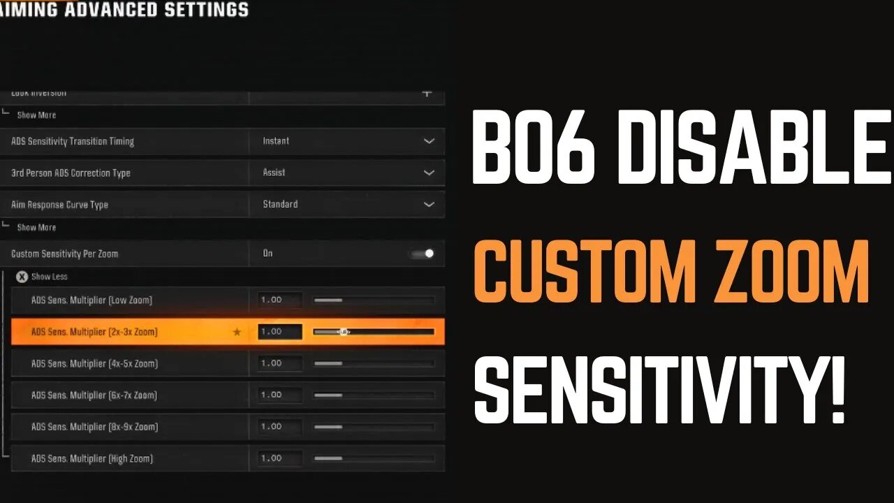 How to Turn Off Custom Sensitivity Per Zoom BO6: Quick Tutorial!