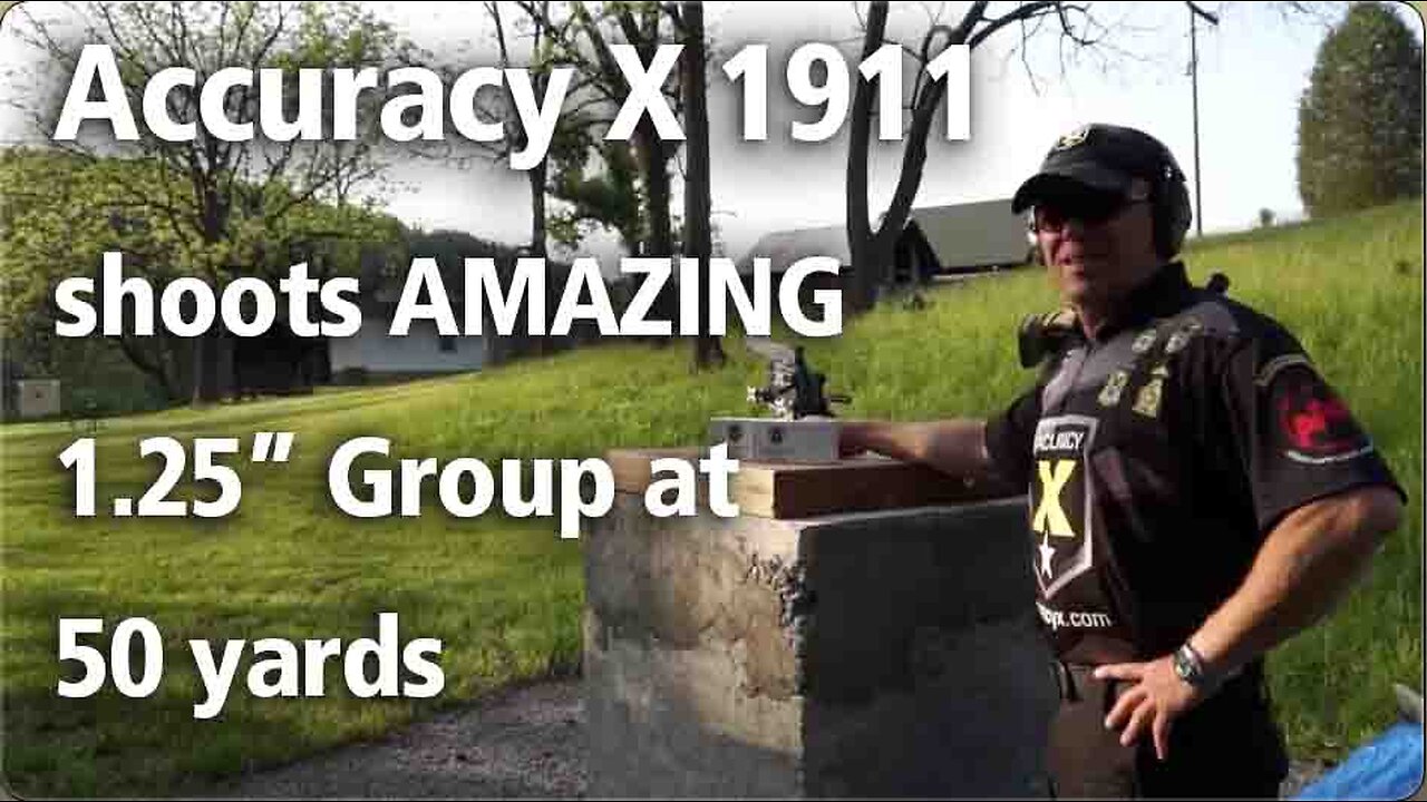 Accuracy X Custom 1911 shoots tiny Group at 50 YARDS!