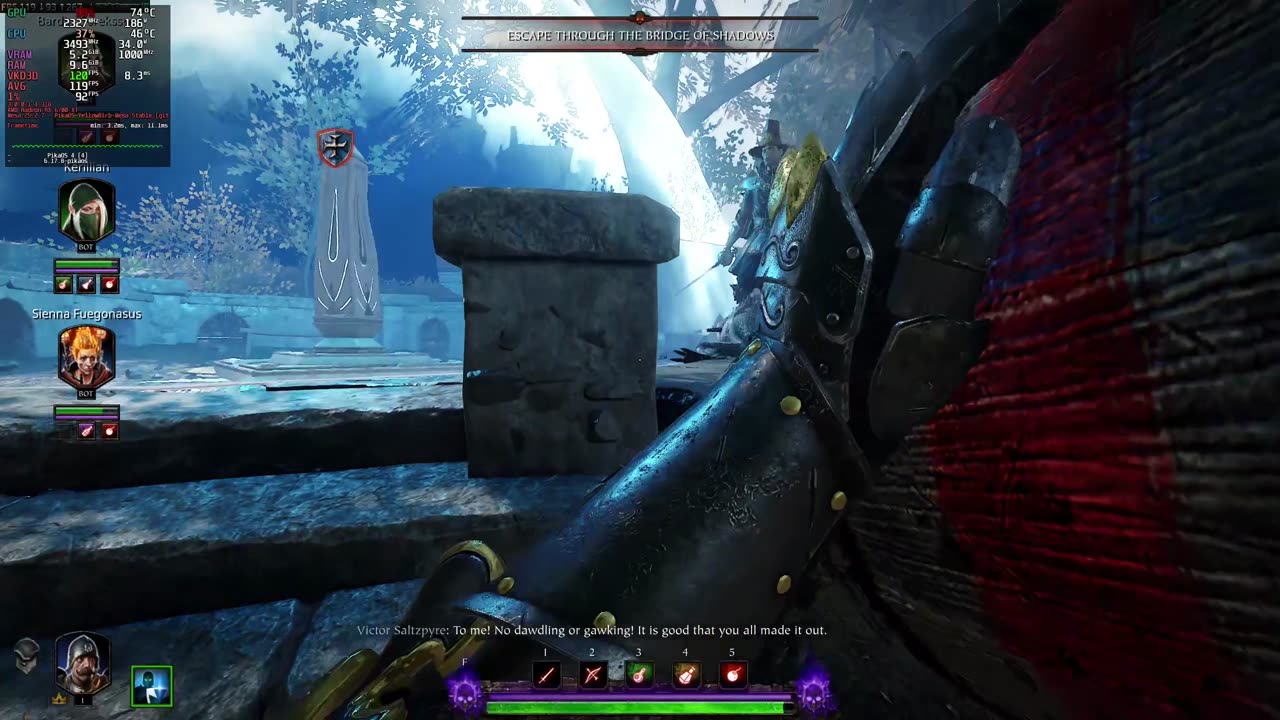 Warhammer: Vermintide 2 intro on linux rx 6700xt 1440p