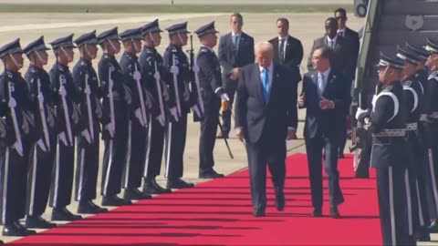 Trump arrives in South Korea with a red-carpet welcome to the tune of a YMCA