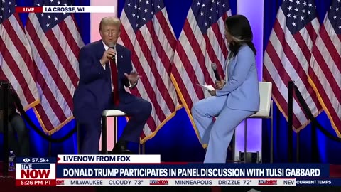 Tulsi Gabbard and Donald Trump hold forum event