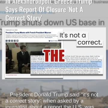 Fact Check: Secretary Of Defense Says US Is NOT Shutting Naval Base In Alexandroupoli, Greece