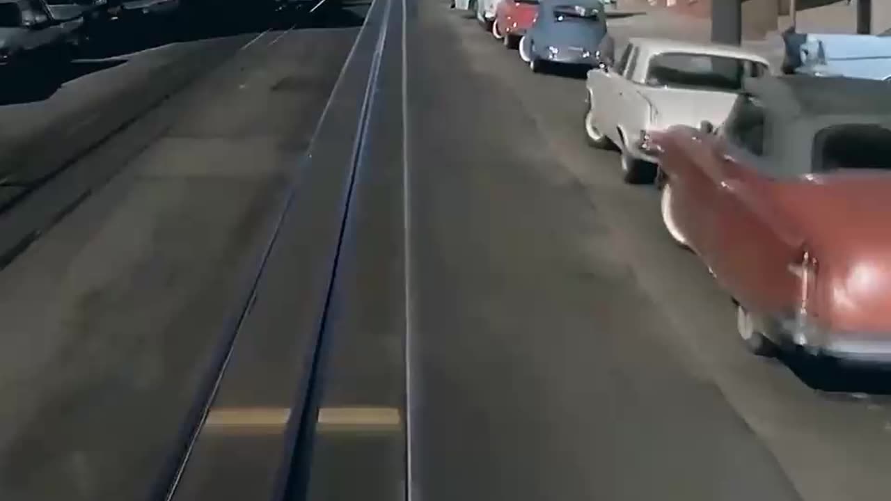 San Francisco 1960s: POV Cable Car Ride in Color