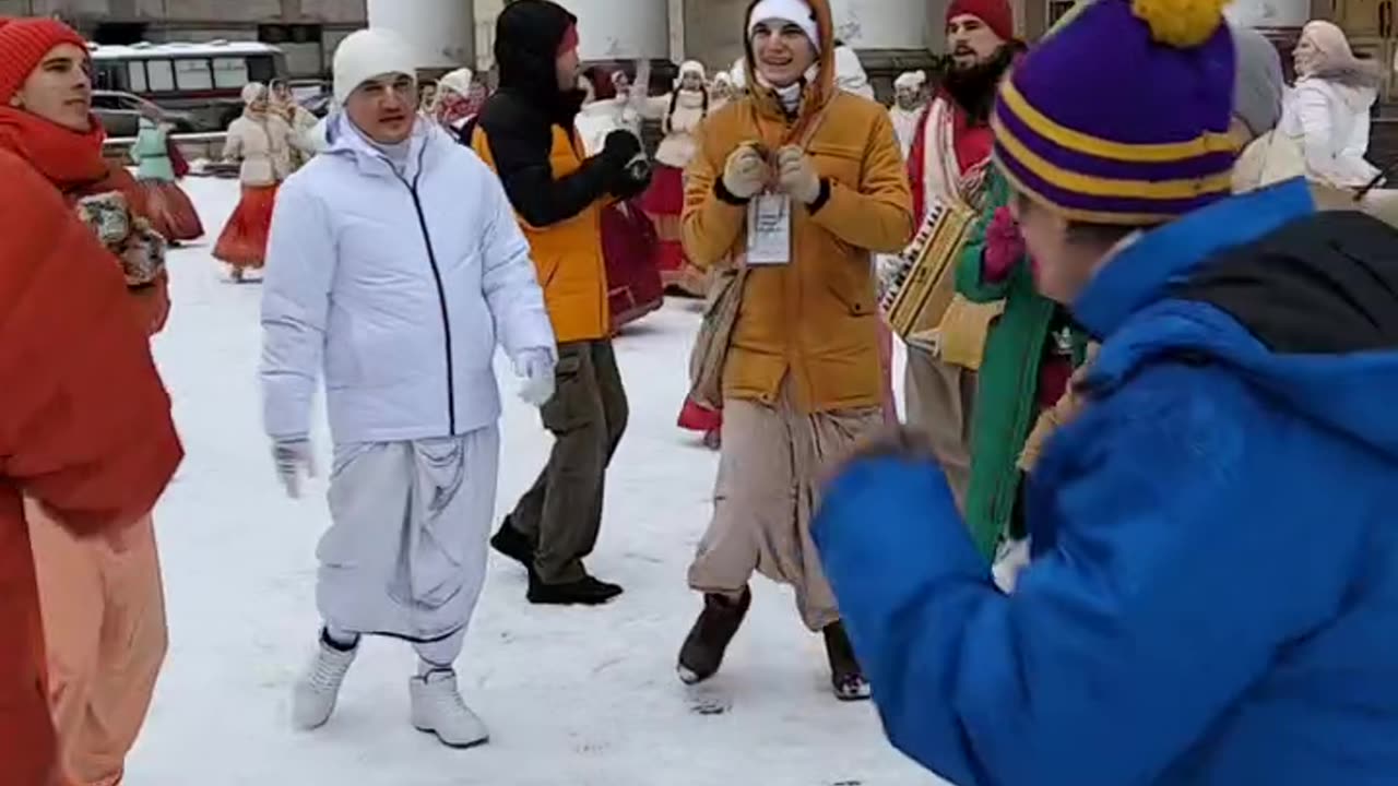 Harinam Sankirtan in Moscow, Russia January 2025