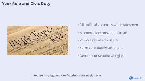 The Committee of Safety is the People's Duty.
