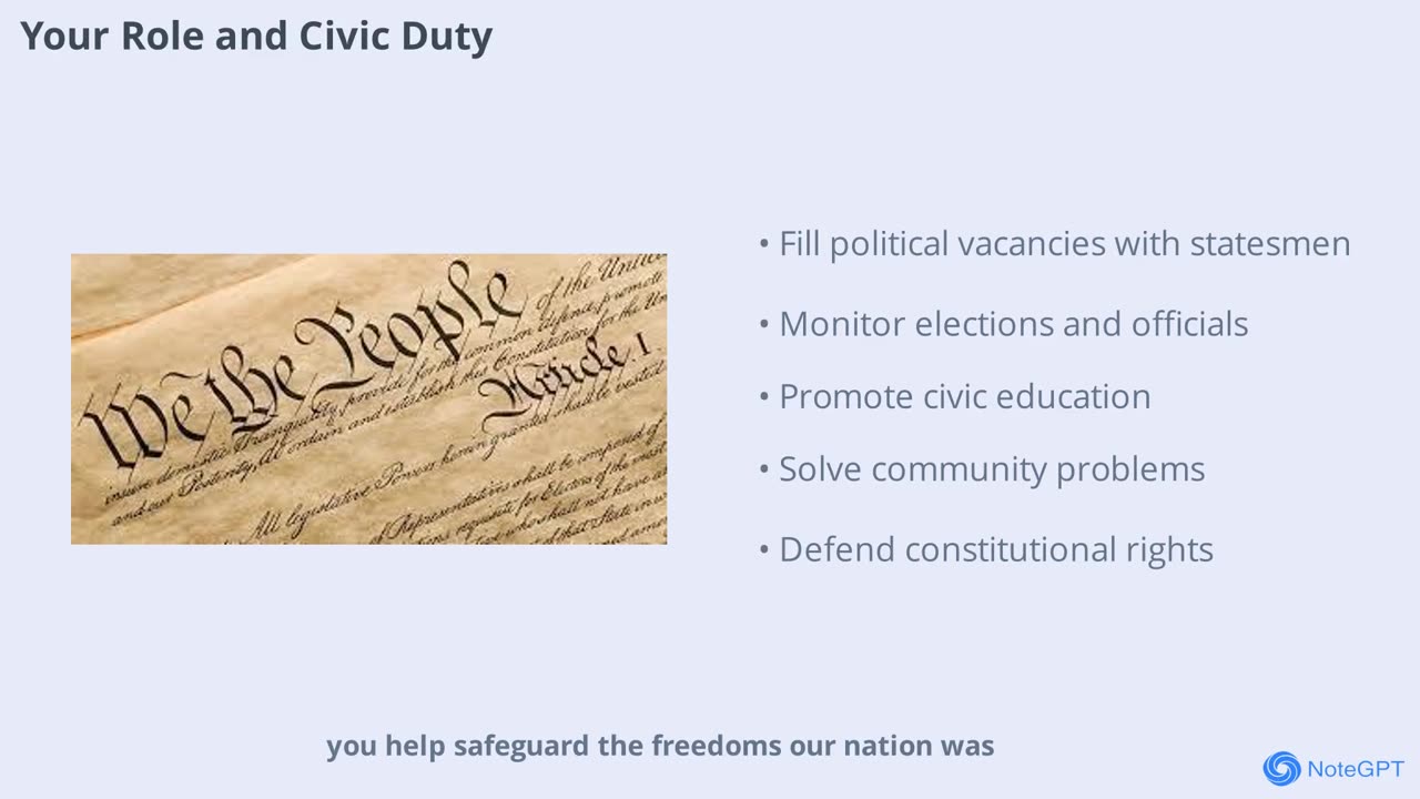 The Committee of Safety is the People's Duty.