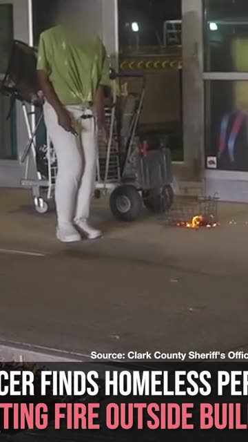 Officer Finds Homeless Person Lighting Fire Outside Building