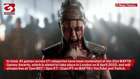 Hellblade II leads the nominations for the BAFTA Games Awards