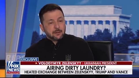 Volodymyr Zelenskyy speaks with Bret Baier live on Fox after the confrontation at the White House