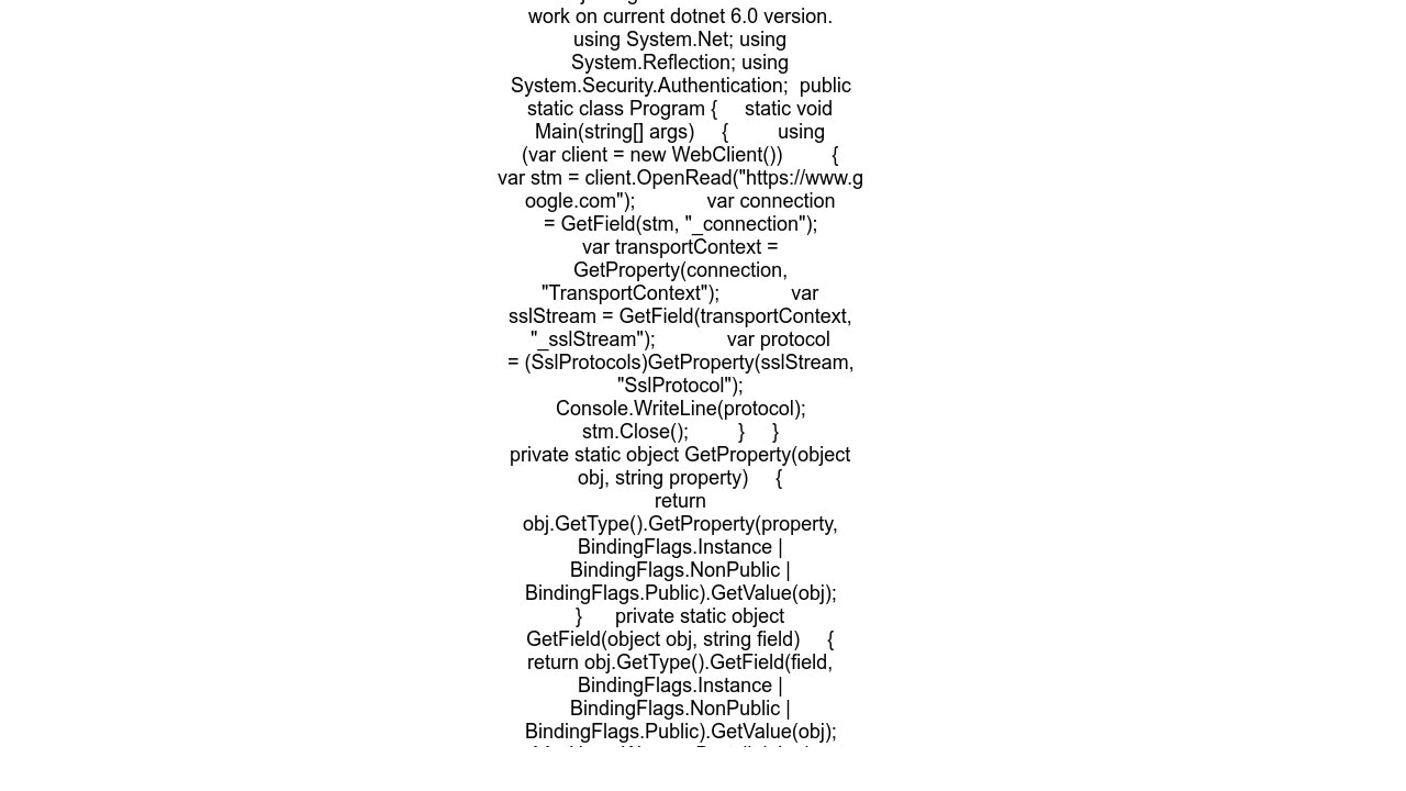 Detecting TLS Version used for HttpClient POST or GET calls