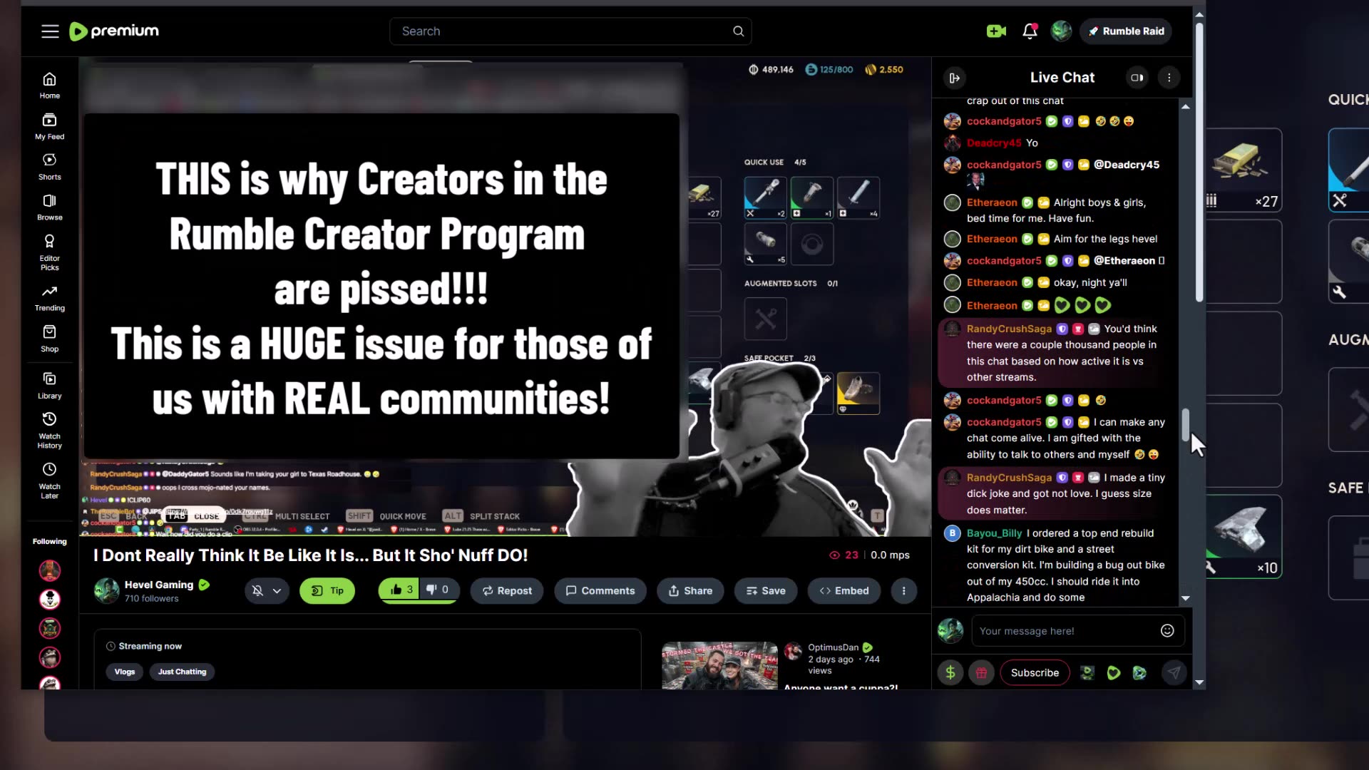 20 REAL Viewers VS Rumble's "Inner Circle"