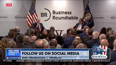 TRUMP SPEAKS AT THE BUSINESS ROUNDTABLE