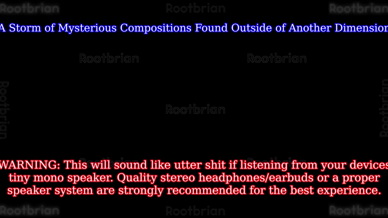 A storm of mysterious compositions found outside of another dimension (Soundtrack)