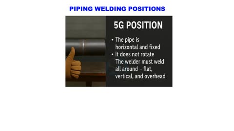 What are the different welding positions used in piping?