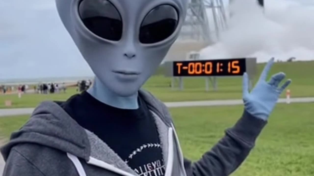 Alien at rocket launch - Sora 2 AI VIDEO