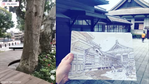 Urban sketching in Taiwan, Daxi.