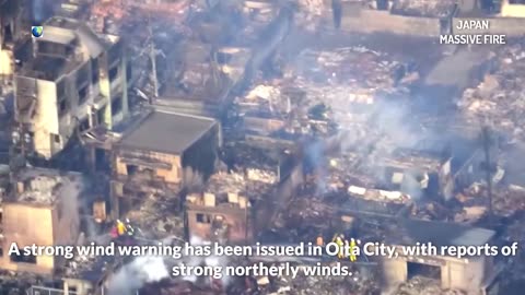 Ville entièrement détruite par les flammes au Japon