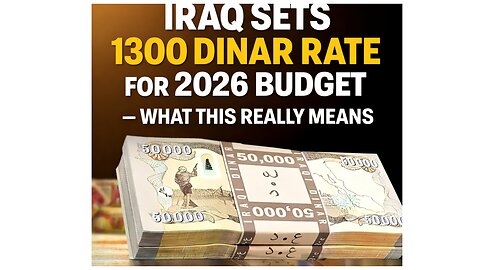 Iraq Sets 1300 Dinar Rate for 2026 Budget — What This REALLY Means