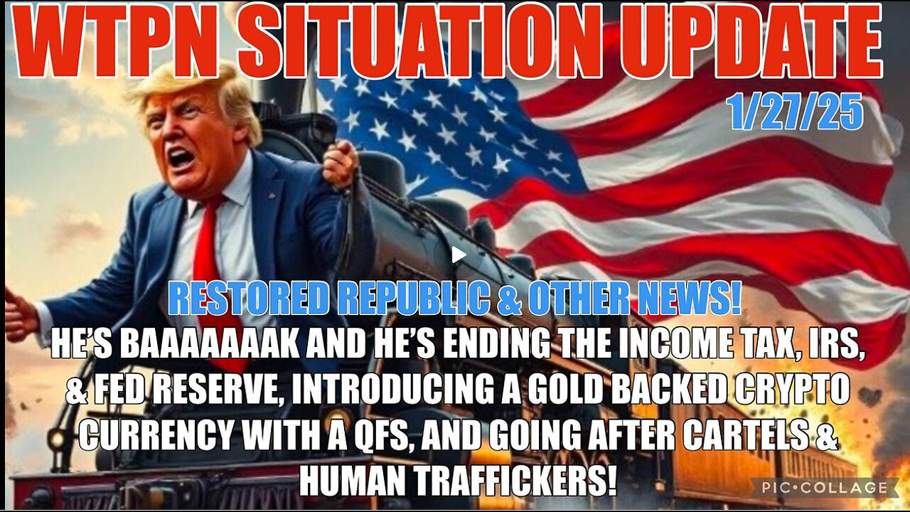 WTPN SIT-UP He’s Back! Mass deportations,IRS, income tax, QFS, gold backed currency & more!