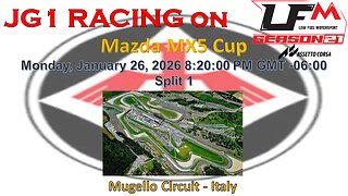JG1 RACING on LFM - Mazda MX5 Cup - Mugello Circuit - Italy - Split 1