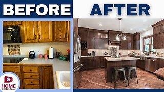 Kitchen Makeover: Old Design Turns into WARM Modern Farmhouse Magic!