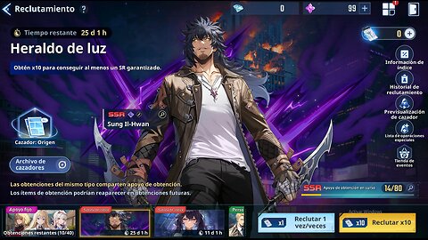 Solo LevelingARISE Banner Gameplay SSR Sung Il-Hwan Heraldo de Luz