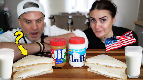 Brits Try American fluffernutter sandwich | This Cant Work? ..... Can It ?