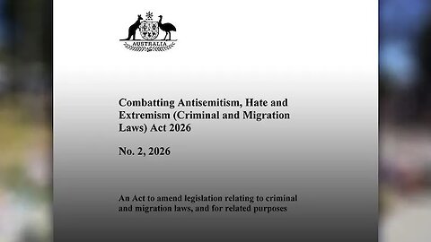 Australia's New Hate Laws