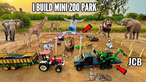 Build Mini Zoo Park from RC Professional Backhoe Loader Machine - Chatpat toy TV