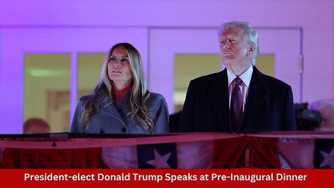 President elect Donald Trump Speaks at Pre Inaugural Dinner