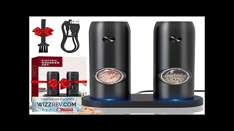 Automatic Pepper Grinder Salt And Pepper Grinder USB Rechargeable Adjustable Coarseness Review