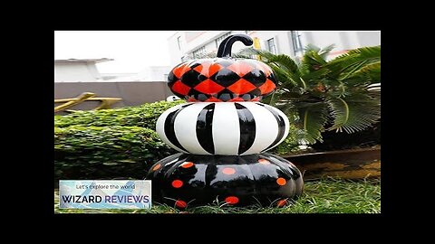 Big pumpkin props ornament simulation Halloween decorations theme park outdoor landscape Review