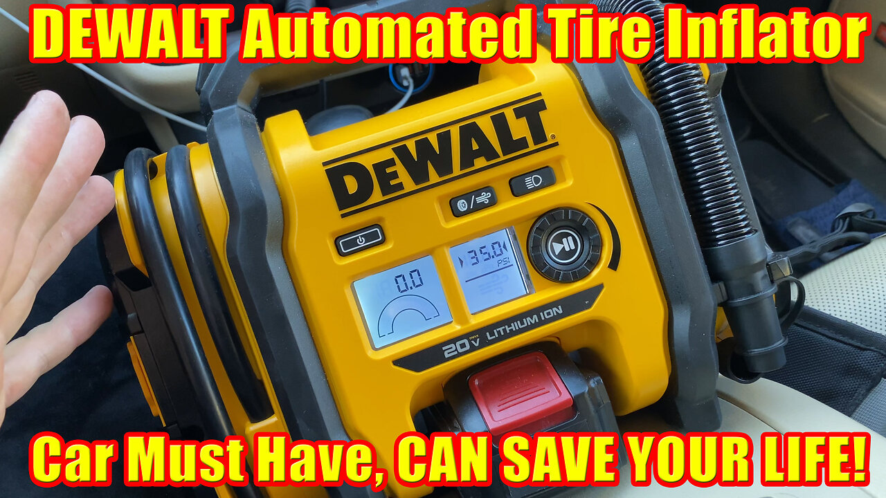 Dewalt Car TIRE PUMP INFLATOR Survival Preparedness Must Have Test and Review #wisebuyreviews