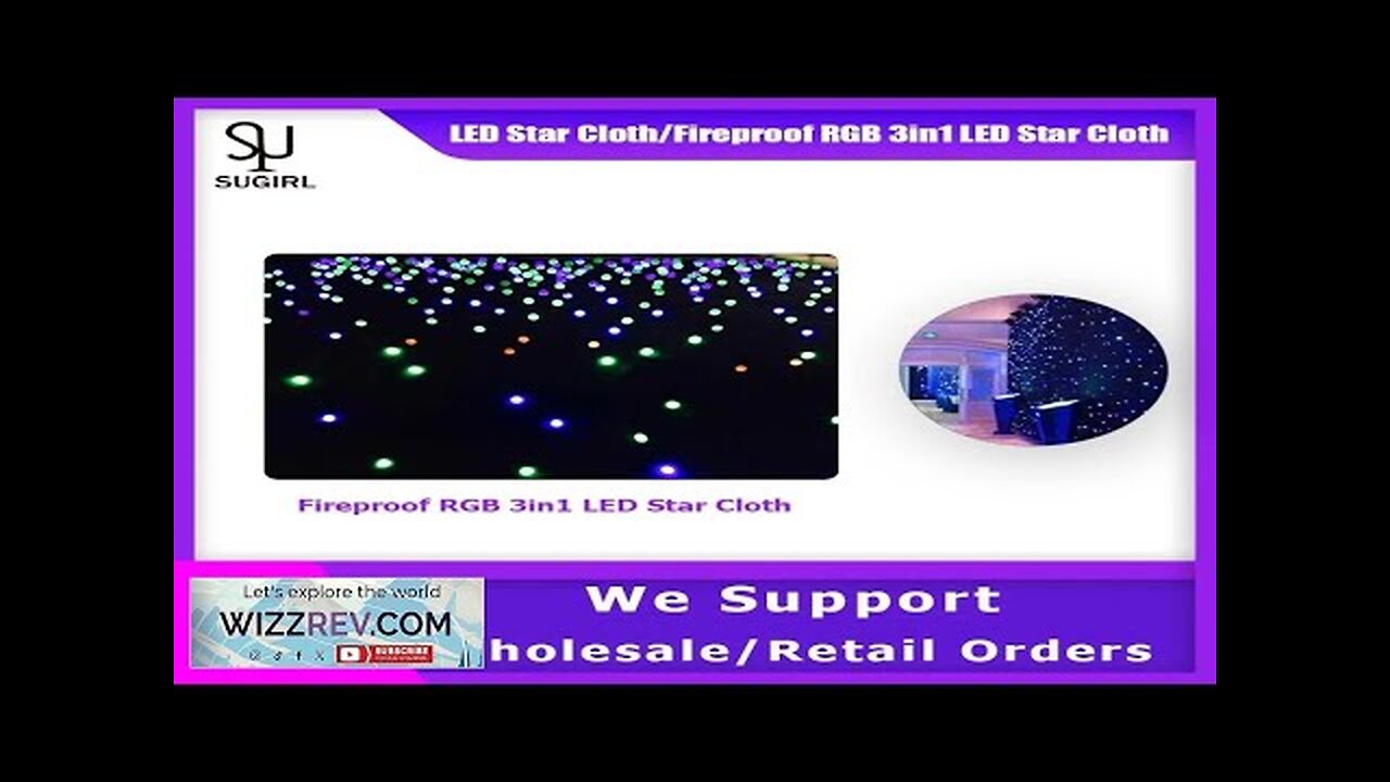 LED RGB Star Curtain Lamp Cloth LED Three Colors Star Double Layer Review