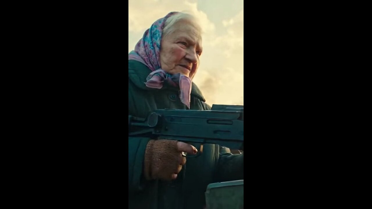 бабуля с пулемётом